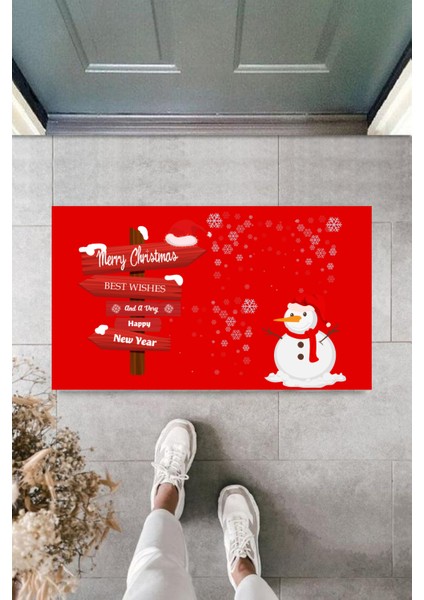 Kapı Önü Paspası Yeni Yıl 2025 Özel Tasarım Model 22