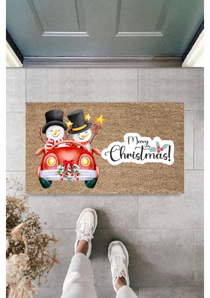 Kapı Önü Paspası Yeni Yıl 2025 Özel Tasarım Model 14