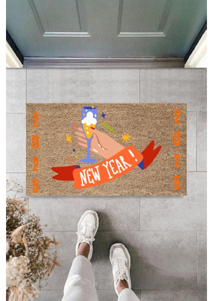 Kapı Önü Paspası Yeni Yıl 2025 Özel Tasarım Model 79