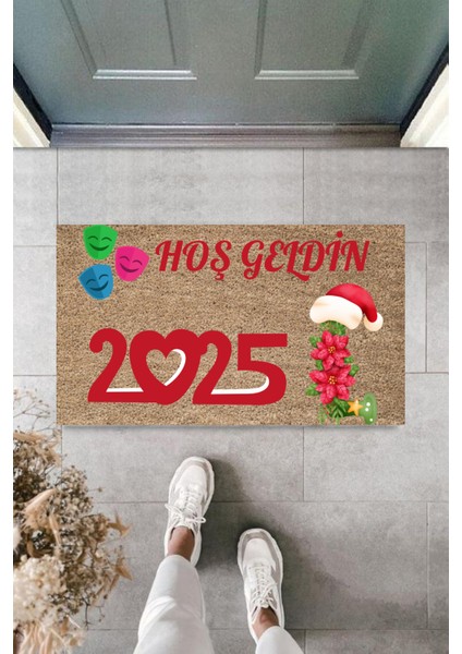 Kapı Önü Paspası Yeni Yıl 2025 Özel Tasarım Model 5