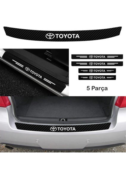 Toyota Proace City Arka Tampon ve Karbon Kapı Eşiği Sticker (Set)