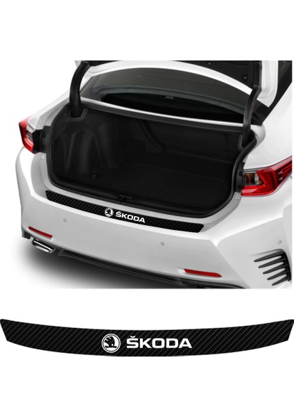 Skoda Kodiaq Arka Tampon Karbon Sticker
