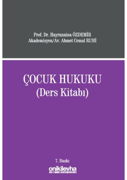 Çocuk Hukuku (Ders Kitabı) - Ahmet Cemal Ruhi