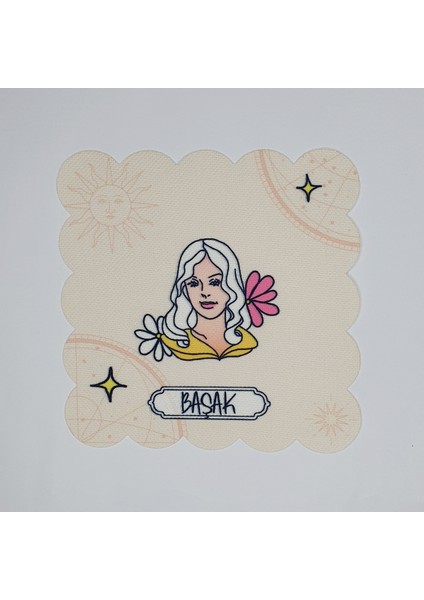 Başak Burcu Tasarım Dijital Baskılı Lazer Kesim Kokteyl Peçetesi