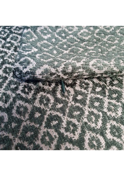 Jakarlı Baklava Desen Kadife Kırlent Kılıfı Koyu Mint Rengi indirimleri