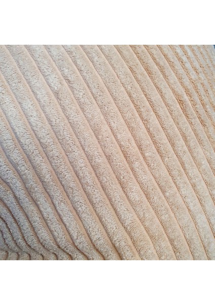 Lüks Şerit Fitilli Kadife Kırlent Kılıfı Sütlü Kahve modelleri