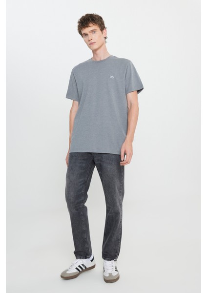 Regular Fit Normal Kesim Bisiklet Yaka Lacivert Tişört modelleri