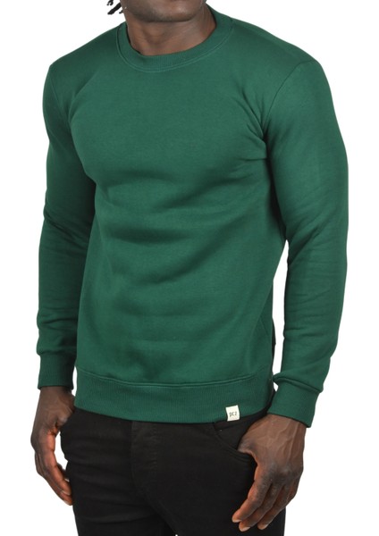 Sıfır Yaka Üç Iplik Kalın Unisex Pamuklu Basic Sweatshirt 2501560 fırsatları