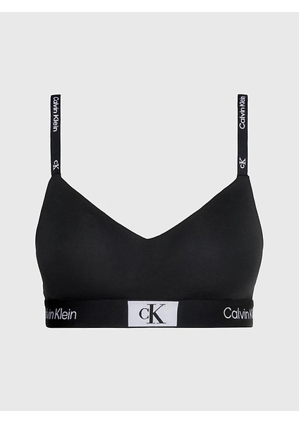 Calvin Klein Kadın Marka Logolu Pamuklu Günlük Kullanıma Uygun Siyah Spor Sütyeni 000QF7218E-UB1