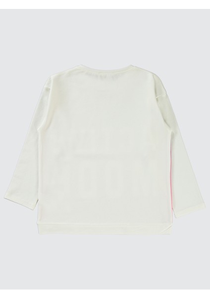 Kız Çocuk Sweatshirt 6-9 Yaş Kırık Beyaz fiyatları