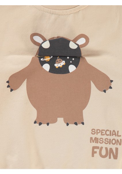 Erkek Çocuk Sweatshirt 2-5 Yaş Taş Rengi modelleri