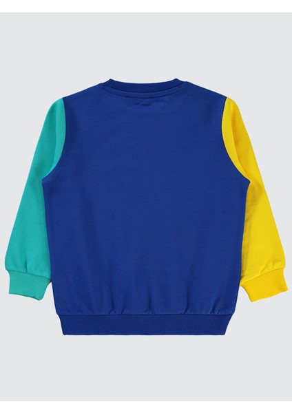 Erkek Çocuk Sweatshirt 2-5 Yaş Saks Mavisi