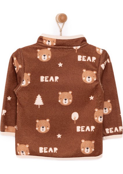 Basic Metraj Baskılı Polar Hırka Erkek Bebek