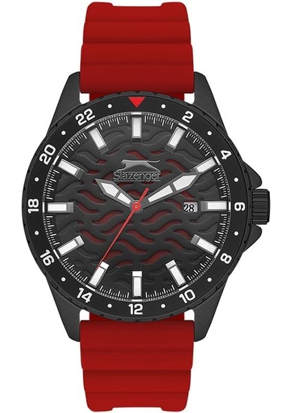 Çelik Siyah Kadran Silikon Kordon Erkek Kol Saati SL.09.2224.1.05