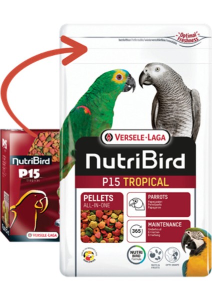 Nutrıbırd P15 Tropical 1kg