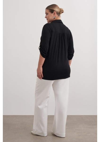 Kıvrık Kollu Örme Bluz fırsatları