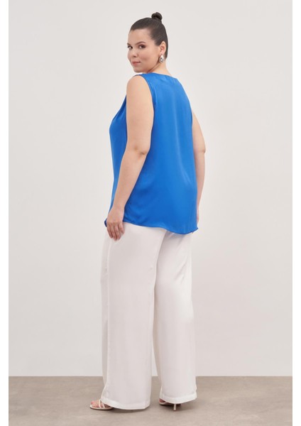 Saten Pile Detay Bluz indirimleri