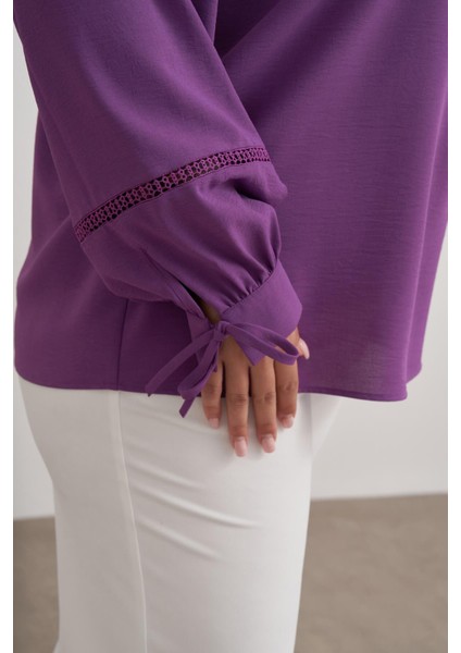 Dantel Şerit Detaylı Bluz indirimleri