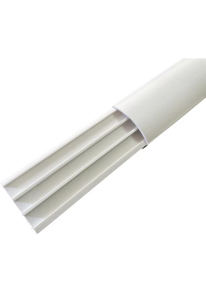 Sert Plastik 50 x 12 Balık Sırtı Kablo Kanalı Yapışkanlı 2 mt Beyaz