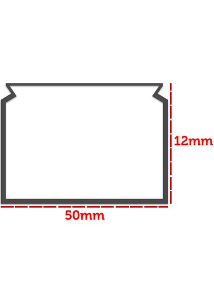 50 x 12 Balık Sırtı Kablo Kanalı Yapışkanlı 2 mt Beyaz