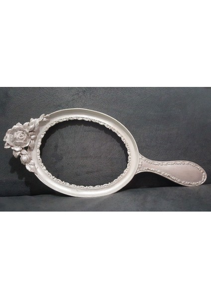 Gül Kabartmalı Dev El Aynası Çerçeve Silikon Kalıp K-852