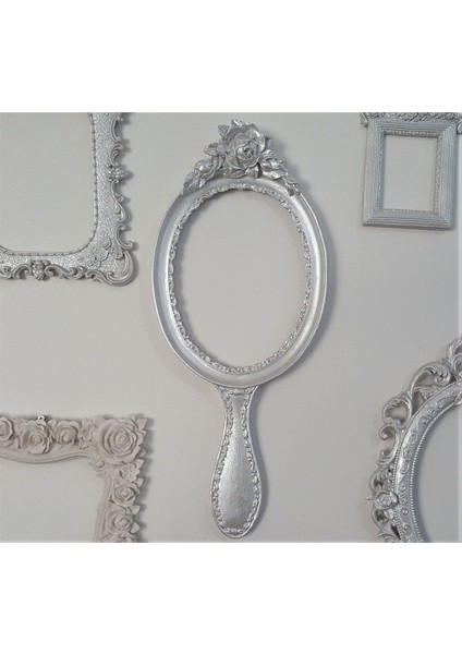 Gül Kabartmalı Dev El Aynası Çerçeve Silikon Kalıp K-852 indirimleri