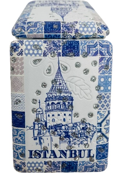 Galata Gift Şık Desenli, Taşlı, Çift Taraflı, Dikdörtgen, 8,5*6cm Boyutlu, Cep, Çanta, Makyaj Aynası modelleri