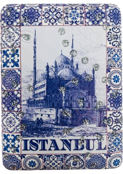 Galata Gift Şık Desenli, Taşlı, Çift Taraflı, Dikdörtgen, 8,5*6cm Boyutlu, Cep, Çanta, Makyaj Aynası modelleri