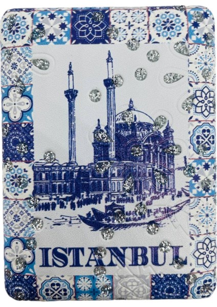 Galata Gift Şık Desenli, Taşlı, Çift Taraflı, Dikdörtgen, 8,5*6cm Boyutlu, Cep, Çanta, Makyaj Aynası fırsatları