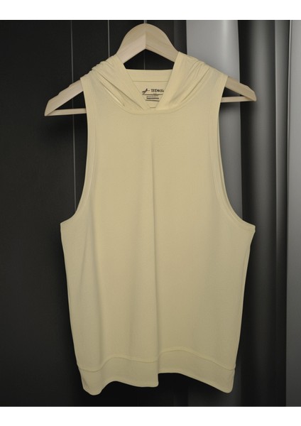 Kapüşonlu Kolsuz Sporcu T-Shirt Fitness Atleti Unisex %100 Pamuk modelleri