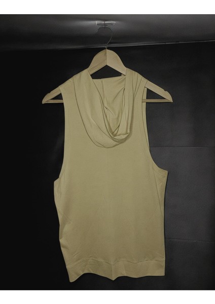 Kapüşonlu Kolsuz Sporcu T-Shirt Fitness Atleti Unisex %100 Pamuk fırsatları