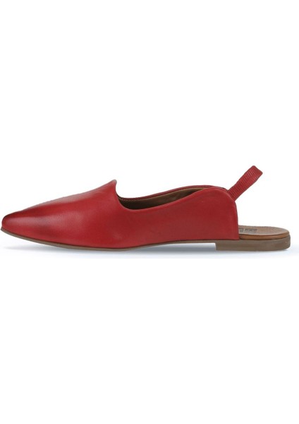 Kırmızı Deri Kadın Düz Sandalet 01Wy1802 01Wy1802 fırsatları