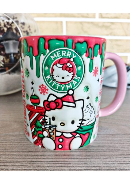 Hello Kitty Yılbaşı Partisi Porselen Kupa