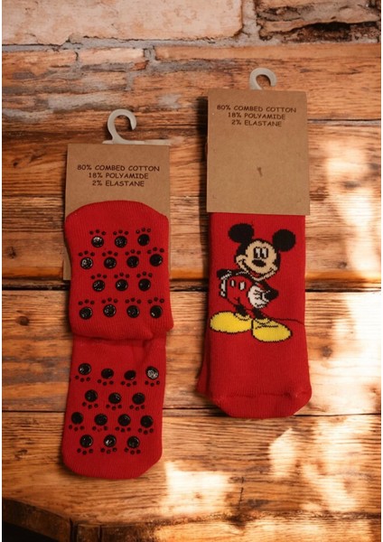 3lü *micky Mouse* Pamuklu Çorab *0-12 Aylık Bebekler Için*