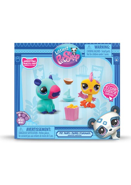 Littlest Pet Shop 2'li Paketa 00585 G7#90 Kapibara-Sarı Kuş