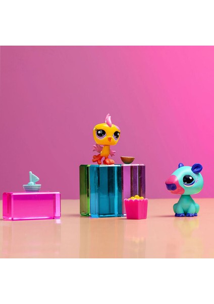 Littlest Pet Shop 2'li Paketa 00585 G7#90 Kapibara-Sarı Kuş