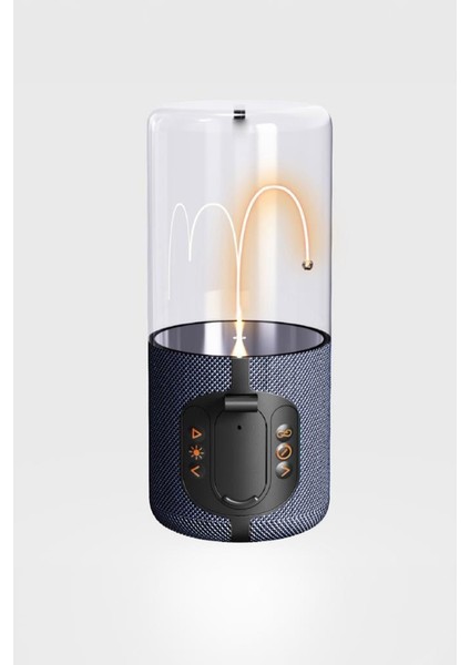 D40 Lacivert Tws Manyetik Bükülebilir Işık 5.3 Bluetooth Hoparlör Speaker