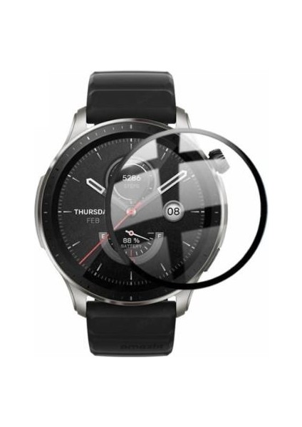 Amazfit Gtr 47MM Akıllı Saat Uyumlu 5d Tam Kaplama Nano Ekran Koruyucu