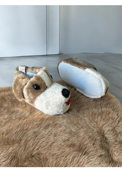 Köpek Figürlü Peluş Panduf Ev Pandufu Ev Botu unısex