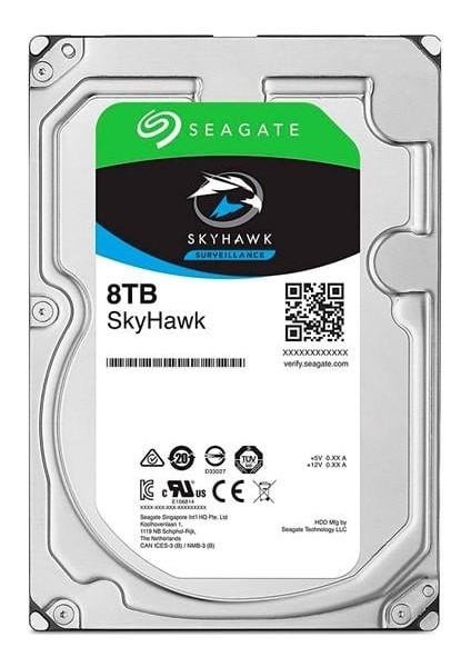 3.5" 8tb Skyhawk ST8000VE001 7200 Rpm 256MB Sata-3 Güvenlik Diski+Seagate 3.5" 250GB Barracuda ST250DM000 Sata-3 Disk