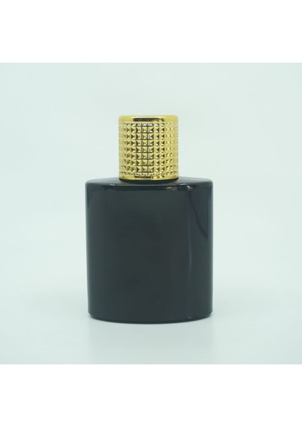 Parfüm Şişesi 100 ml (2 Adet ) Özel Siyah Elips Kolay Kapama Boş Şişe