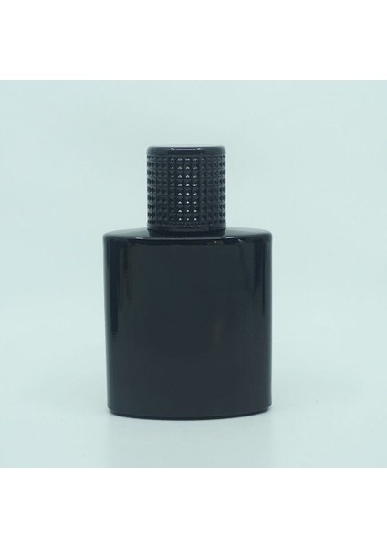 Parfüm Şişesi 100 ml (3 Adet ) Özel Siyah Elips Kolay Kapama Boş Şişe