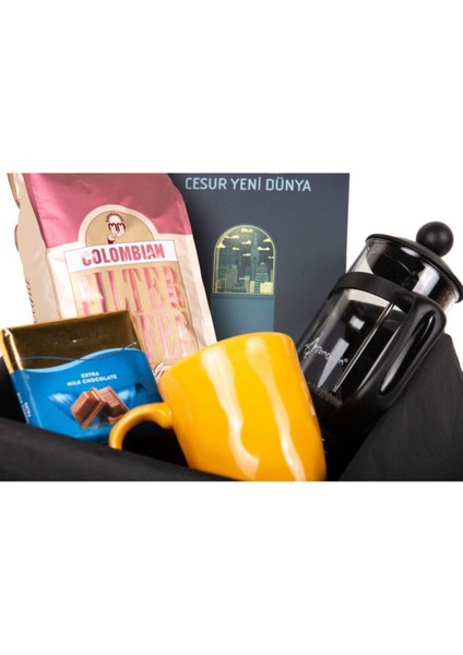Kahevesevere Kişiye Özel Kupa Filtre Kahve French Press Kitap Hediye Seti modelleri