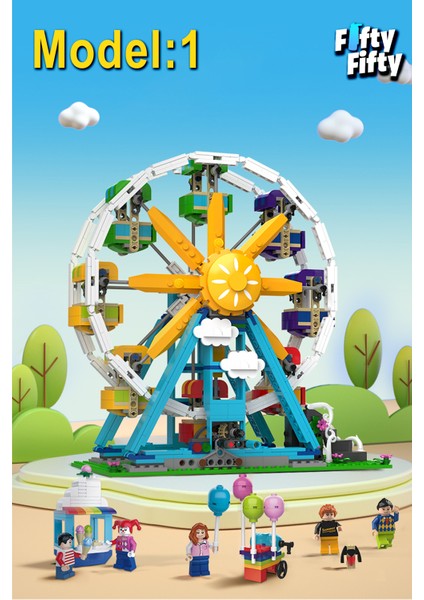 Jaki Maker Pop 3 In 1 Lunapark -3 Farklı Model Içerir- (1107 Parça) Oyuncak Yapım Seti