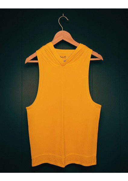 Kapüşonlu Kolsuz Sporcu T-Shirt Fitness Atleti Unisex %100 Pamuk fiyatları