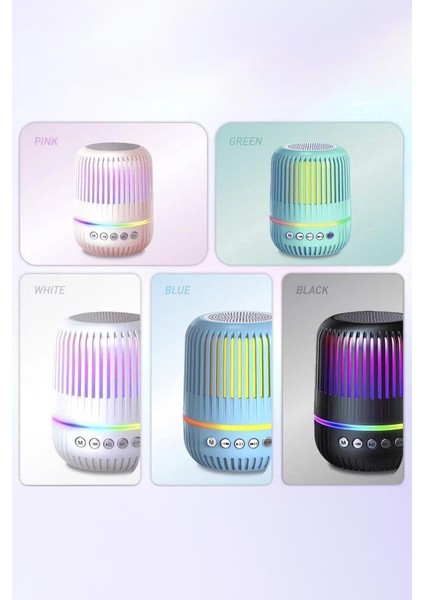 GTS-2150 Yeşil Kablosuz Taşınabilir Rgb Işıklı Bluetooth Hoparlör Speaker