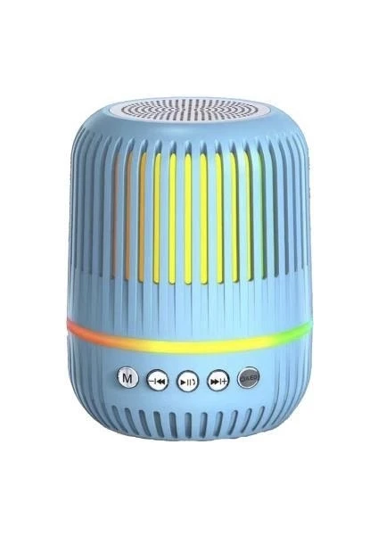 GTS-2150 Mavi Kablosuz Taşınabilir Rgb Işıklı Bluetooth Hoparlör Speaker