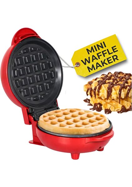 Mini Waffle Makinesi 4.5 Inç, Hızlı Isınan, Yapışmaz ve Kompakt Waffle Demiri