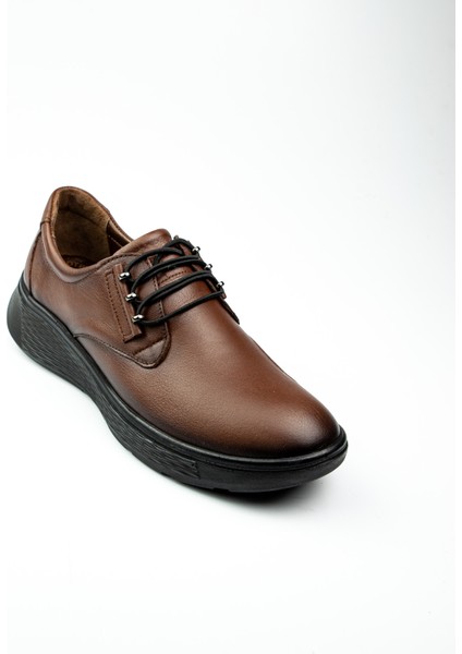 020 Kahverengi Deri Kadın Günlük Ayakkabı