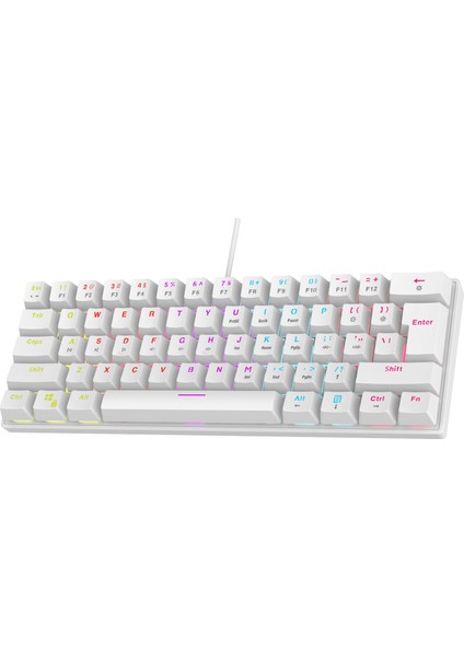 Plower K60 Mini Oyuncu Klavyesi Mekanik Klavye Bilek Destekli Blue Switch Gaming Klavye Oyuncu Klvye